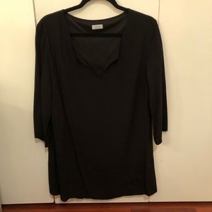 Tobi Black Straight Boxy Dress 3/4 Sleeve Size M